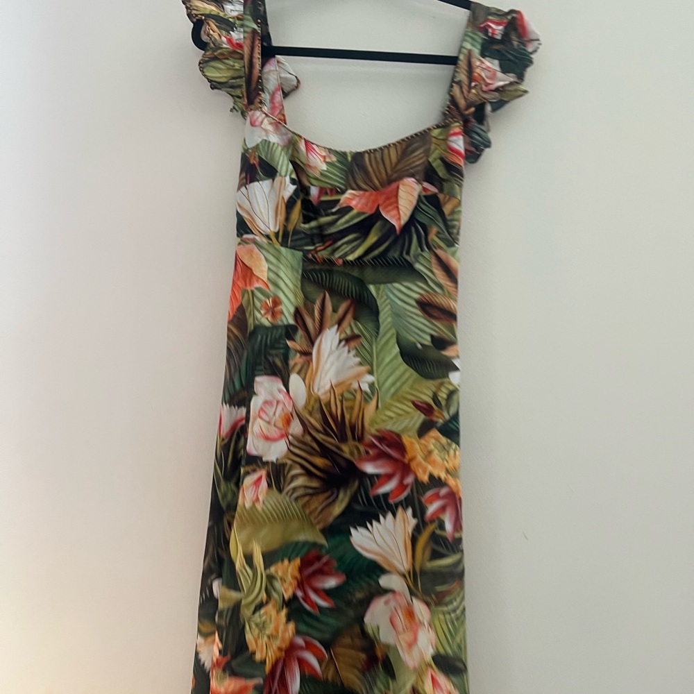 FARM Rio Green Tropical Floral Maxi Dress - Picture 8 of 16